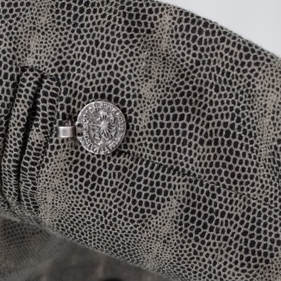 Maison Scotch blazer jacket Snakeskin fitted blazer two button taupe gray black - Picture 4 of 12